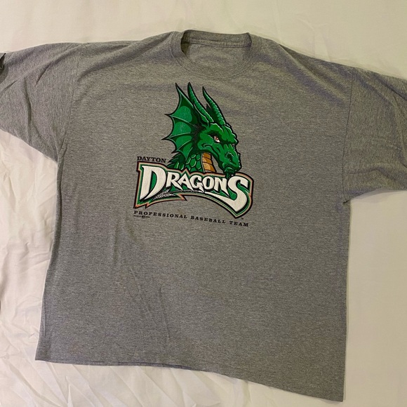 None Other - Dayton Dragons Baseball Heather Gray Graphic T-Shirt